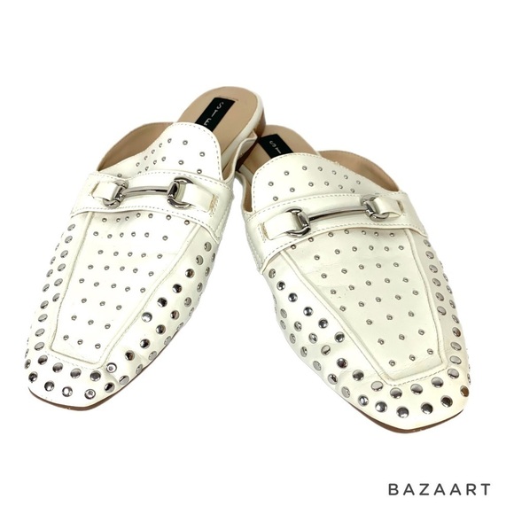 Steve By Steve Madden White Rilee Slip-on Mule Sz 8 - Picture 3 of 7